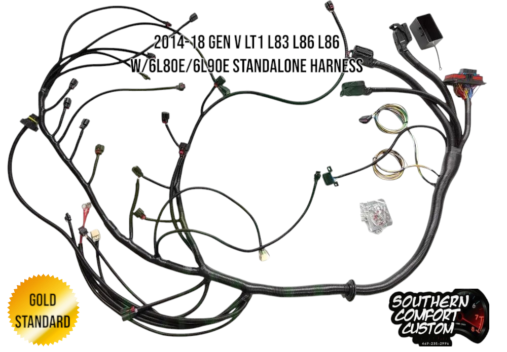 GEN V LT1 L86 L83 Swap 6.2 5.3 Drive by Wire 58X Fuel Injection Wiring Harness w/ 6L80E Automatic Transmission