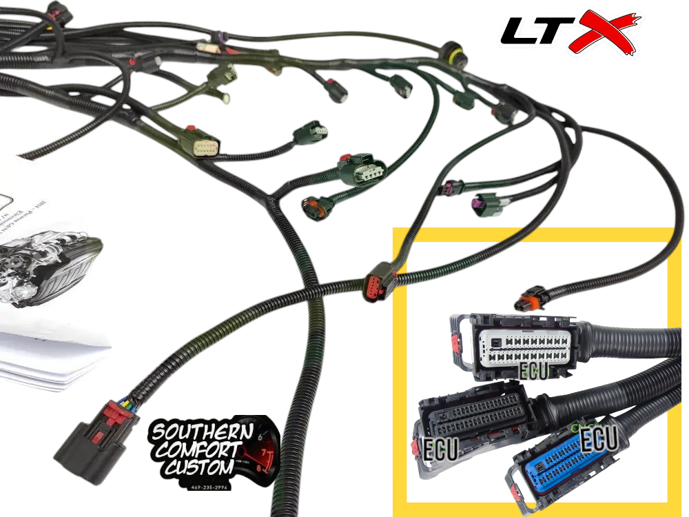 GEN V LT1 L86 L83 Swap 6.2 5.3 Drive by Wire 58X Fuel Injection Wiring Harness w/ 6L80E Automatic Transmission