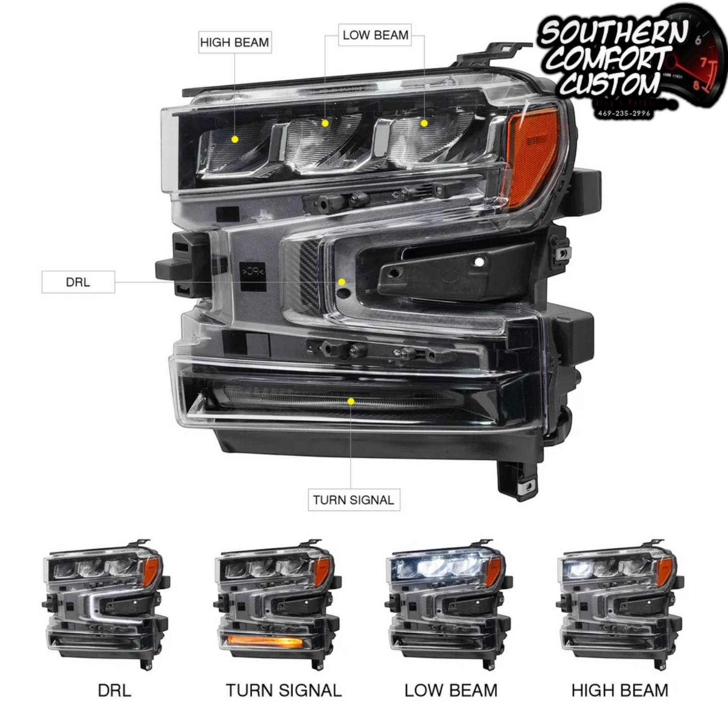 Headlights YEAR MAKER MODEL 2019-2021 Chevrolet
Chevy Silverado 1500
