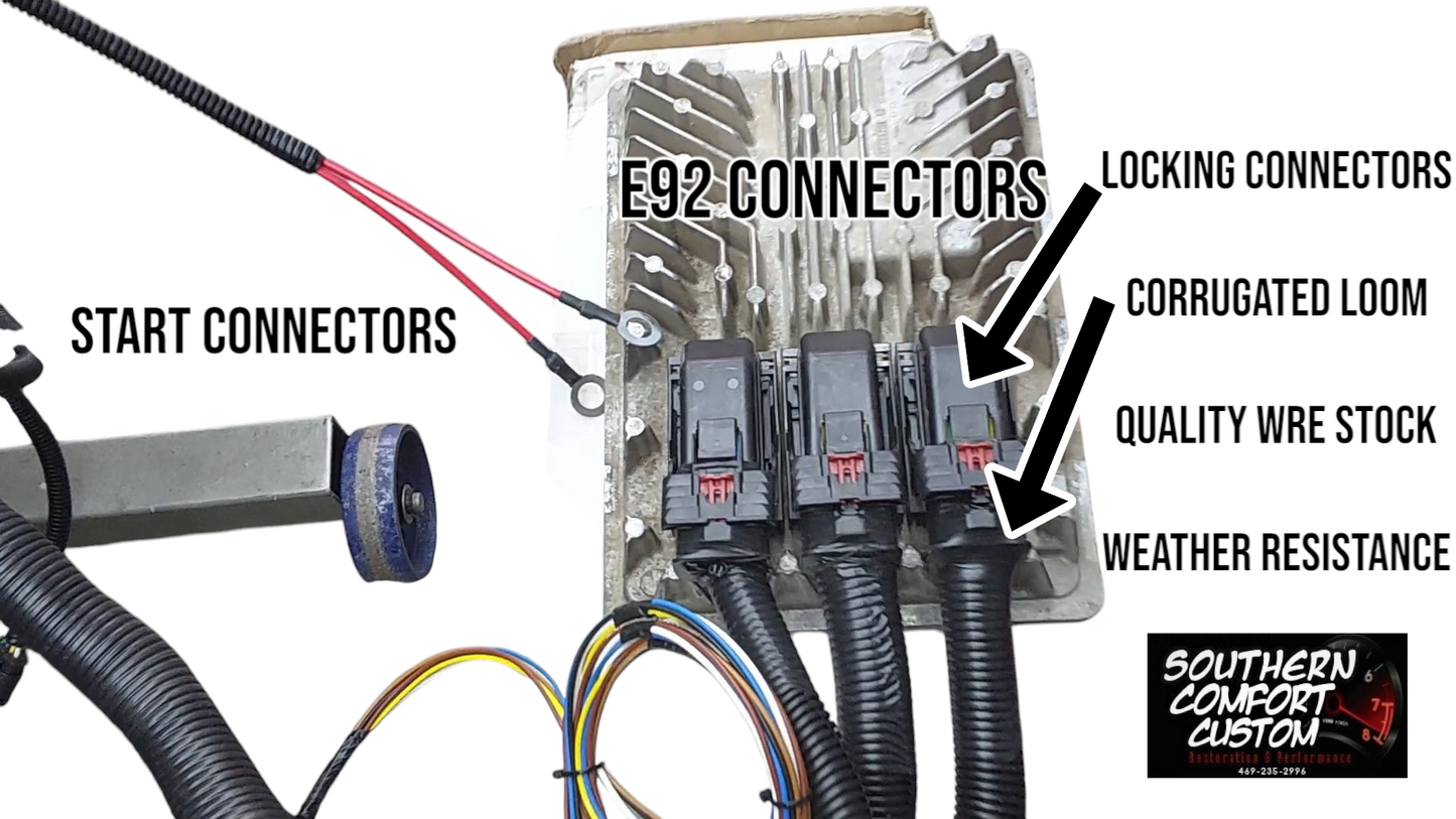 GEN V LT1 L86 L83 Swap 6.2 5.3 Drive by Wire 58X Fuel Injection Wiring Harness w/ 6L80E Automatic Transmission