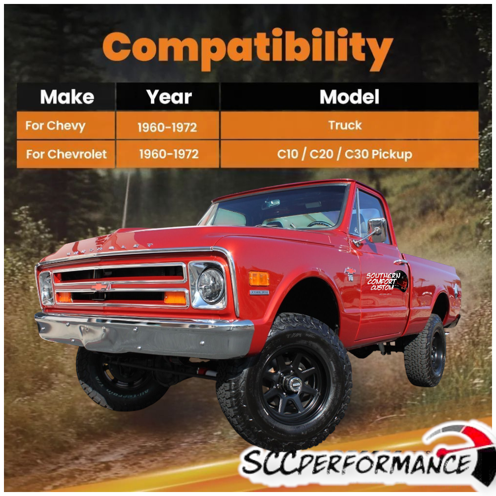 Trailing Arm Cross Member Anti Squat Brackets Rear compatible for Chevy C10 compatible for GMC C15 1967-72