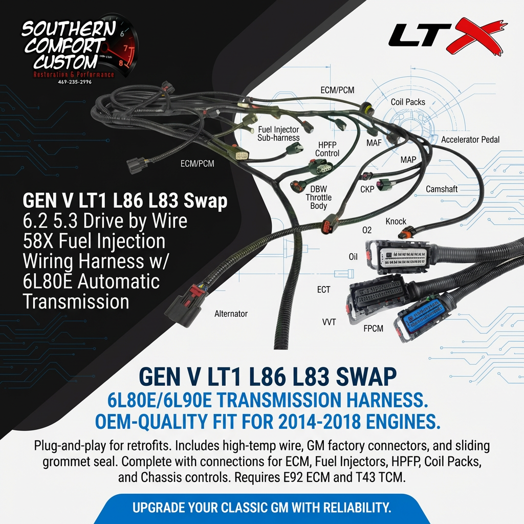 GEN V LT1 Stand-a-lone Harness 6L80E