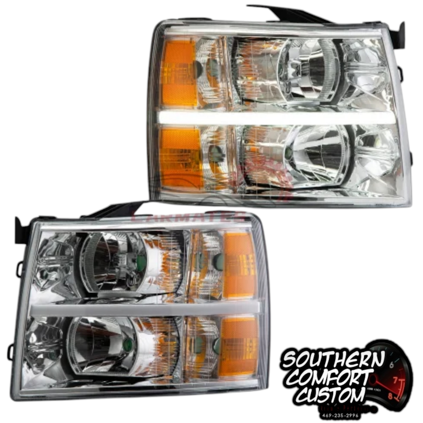 Headlights for 2007 - 2013 Chevrolet Silverado 1500
For 2012 - 2014 Chevrolet Silverado 2500
For 2007 - 2014 Chevrolet Silverado 2500 HD
Fo