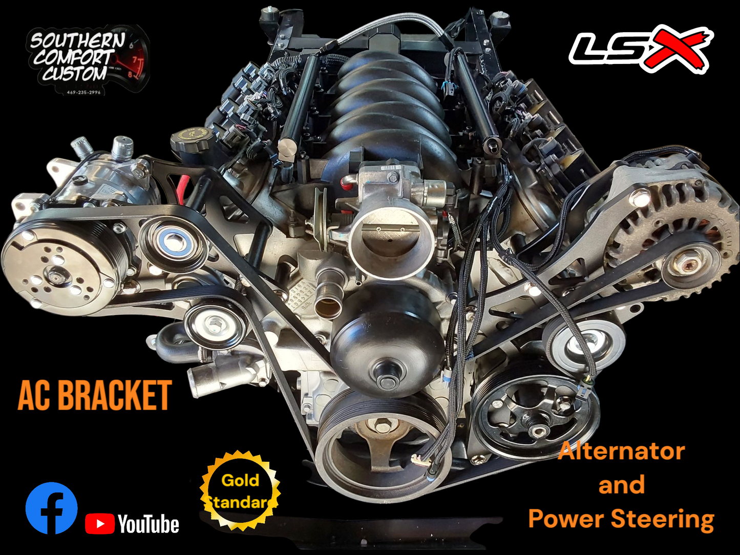 1X Air Conditioner Compressor Bracket Kit (including all necessary mounting hardware)