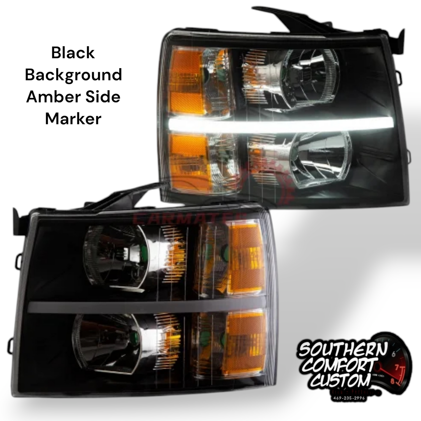 Headlights for 2007 - 2013 Chevrolet Silverado 1500
For 2012 - 2014 Chevrolet Silverado 2500
For 2007 - 2014 Chevrolet Silverado 2500 HD
Fo