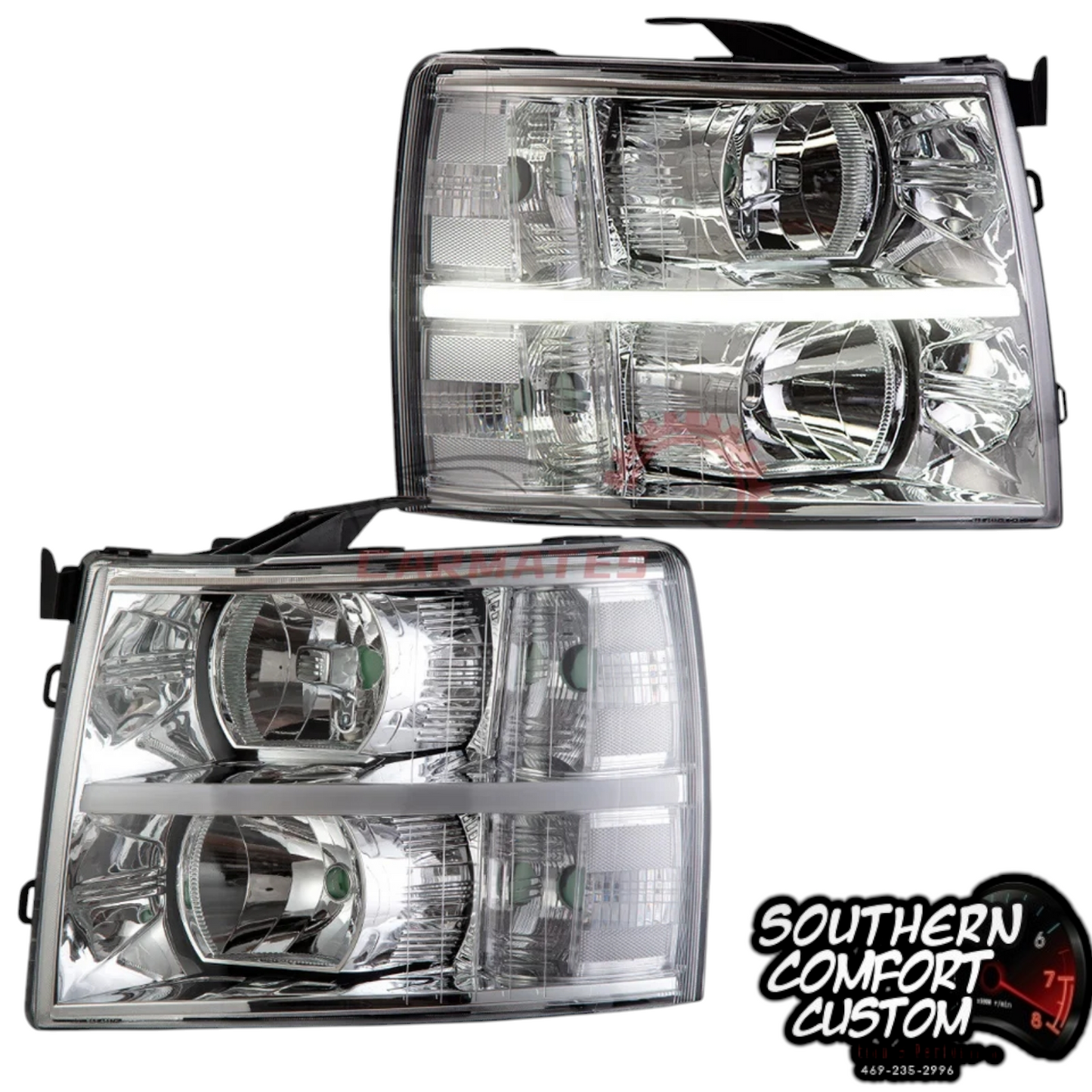 Headlights for 2007 - 2013 Chevrolet Silverado 1500
For 2012 - 2014 Chevrolet Silverado 2500
For 2007 - 2014 Chevrolet Silverado 2500 HD
Fo