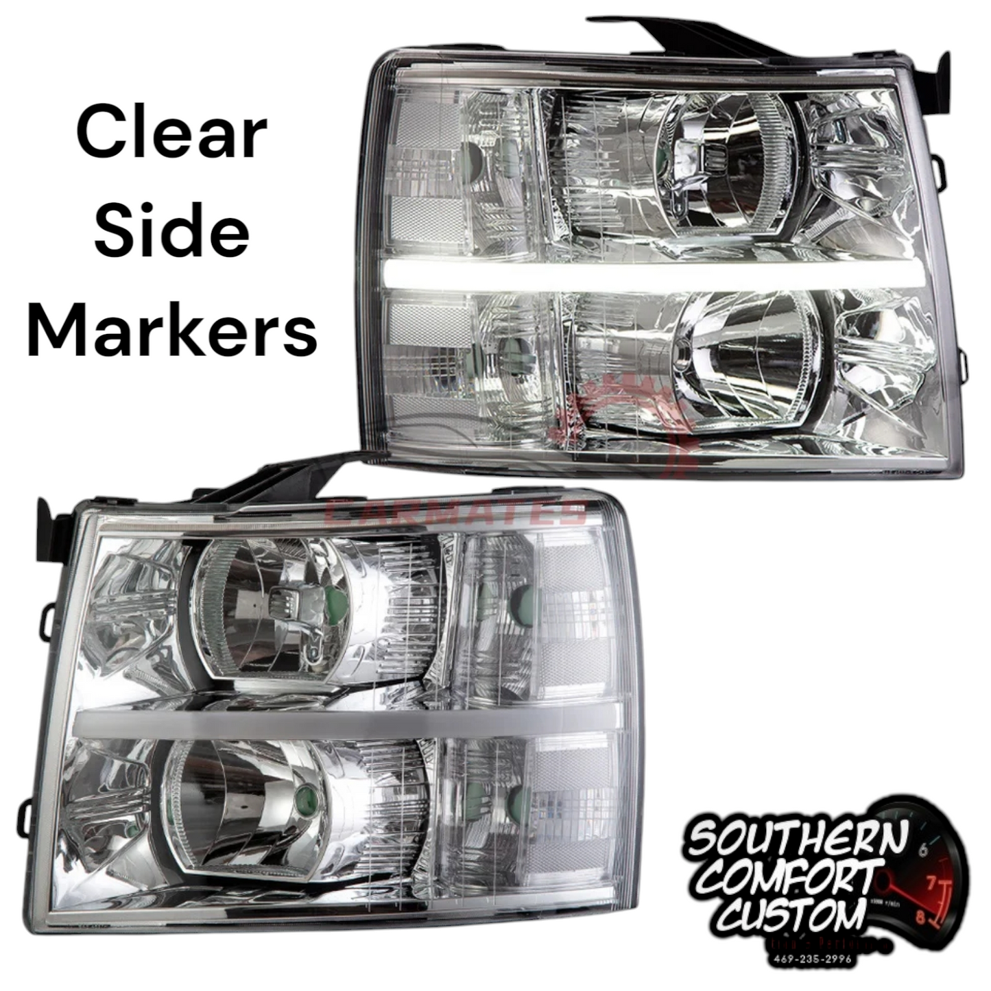 Headlights for 2007 - 2013 Chevrolet Silverado 1500
For 2012 - 2014 Chevrolet Silverado 2500
For 2007 - 2014 Chevrolet Silverado 2500 HD
Fo